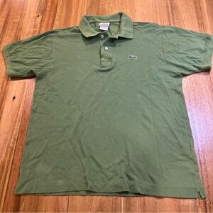 Lacoste Medium (Size 4) Green Polo shirt Designed In France Academia Preppy EUC